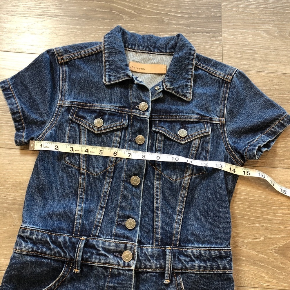 GRLFRND Max Denim Mini Dress In You And Me Womens Size XS - Picture 7 of 12